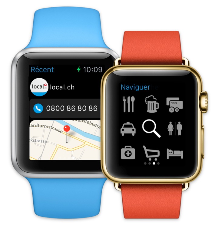 L&#039;Apple Watch sera bientôt disponible - et l&#039;app de local.ch est déjà prête!