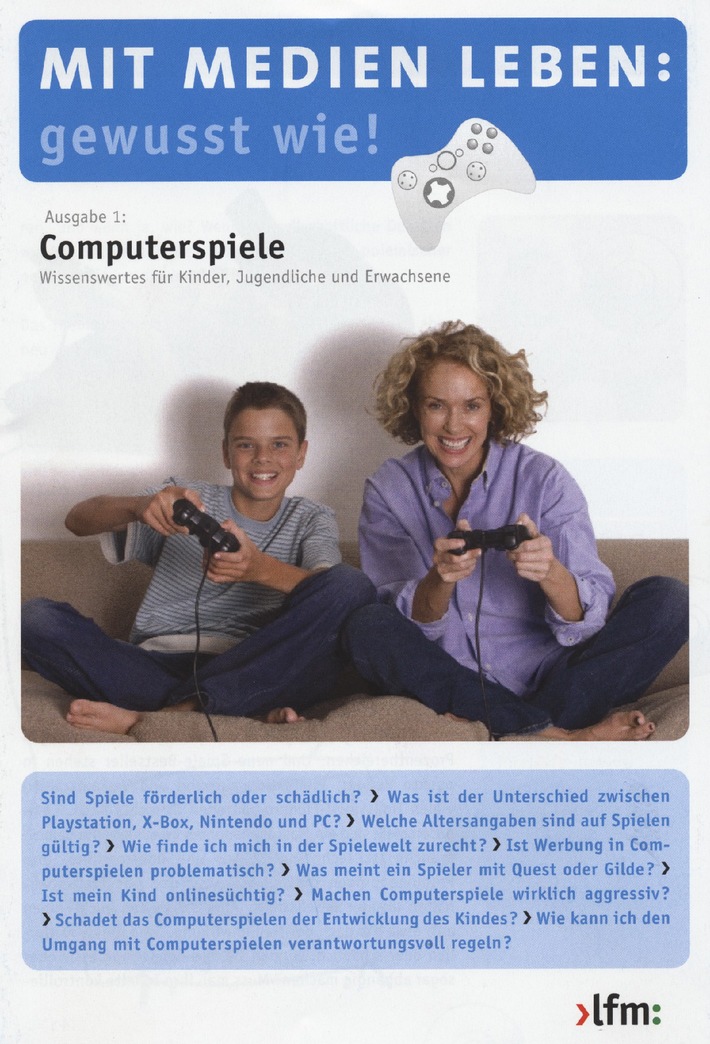 Computerspiele zu Weihnachten: Sicher entscheiden beim Kauf / Landesanstalt für Medien NRW (LfM) gibt Flyer mit Tipps für Eltern, Kinder und Jugendliche heraus