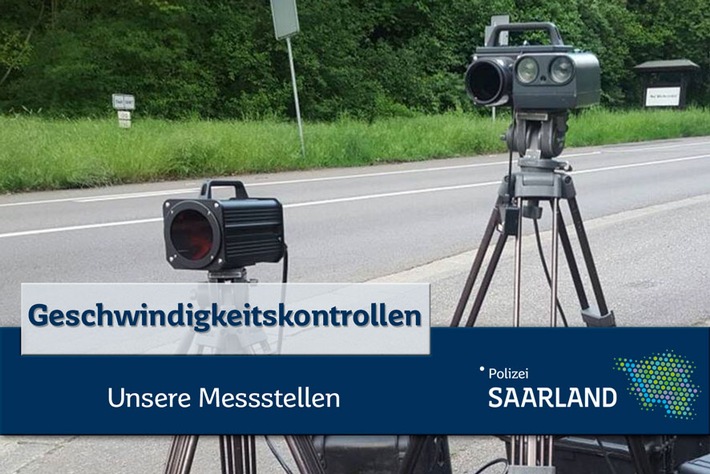 POL-SL: Geschwindigkeitskontrollen im Saarland / Ankündigung der Kontrollörtlichkeiten und -zeiten 4. KW 2025