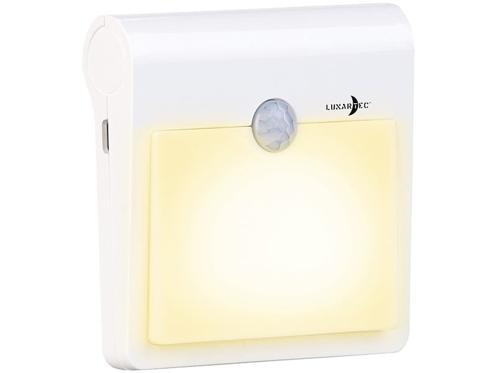 Lunartec Akku-LED-Nachtlicht, Bewegungs- &amp; Lichtsensor, warmweiß/kaltweiß, 40lm: Mehr Sicherheit durch automatisches Licht