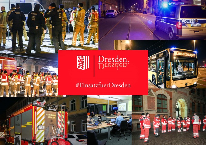 FW Dresden: Zusammenfassung der Feuerwehr Dresden zu den Ereignissen beim Bombenfund vom 12. zum 13. November 2021