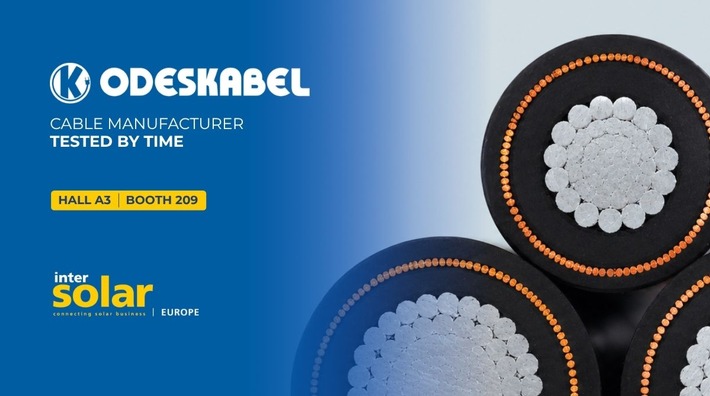 From Solar String to Grid Connection: / Odeskabel showcases complete renewable energy cable solutions, featuring TÜV certified PV cables and HD 620-10C fully type tested Medium Voltage cables