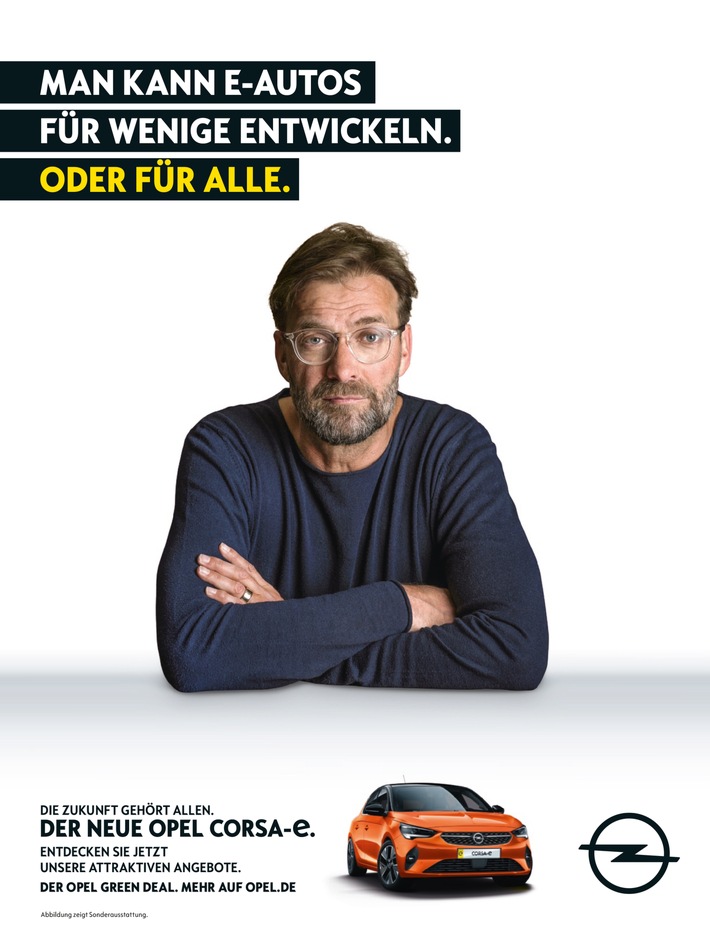&quot;Der Opel Green Deal&quot;: Opel startet Nachhaltigkeits-Kampagne mit Jürgen Klopp (FOTO)