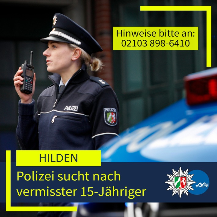 POL-ME: 15-Jährige wird vermisst: Polizei bittet um Hinweise - 2604099