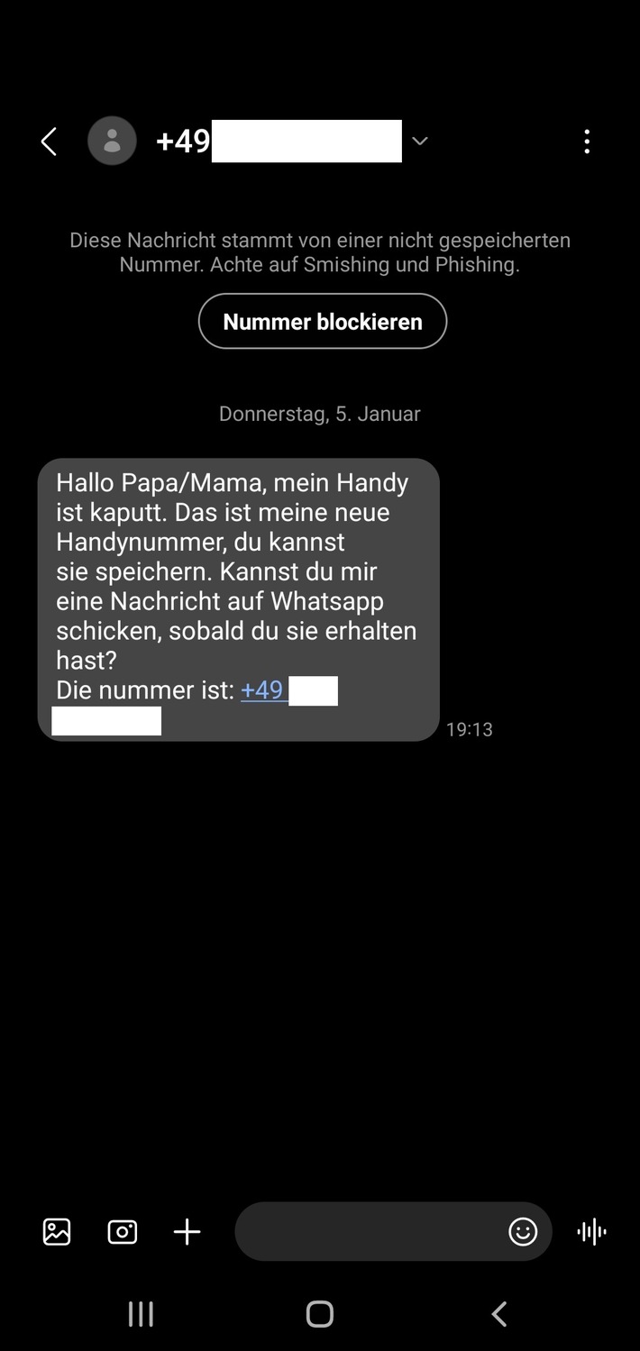 POL-PDMY: Warnung vor betrügerischen WhatsApp/ SMS-Nachrichten bzw. Anrufen