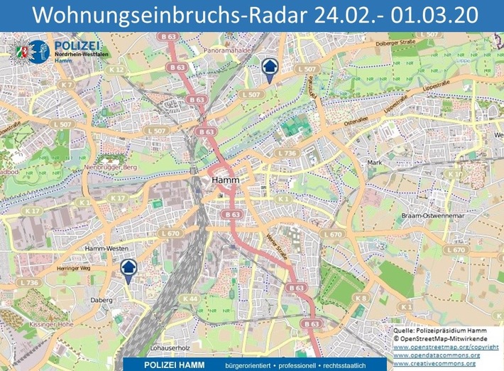 POL-HAM: Wohnungseinbruchs-Radar Hamm