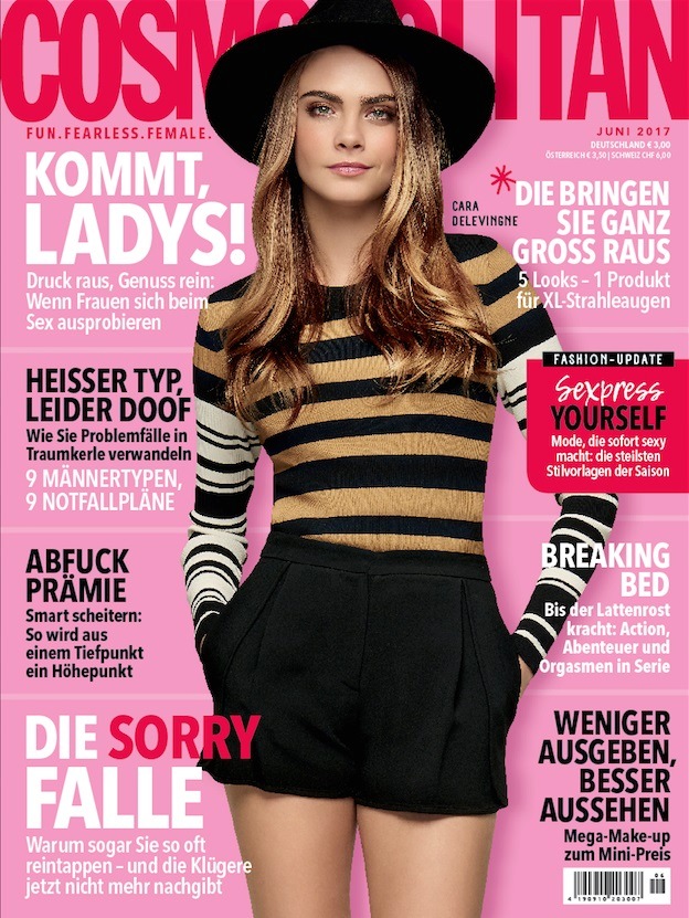 Cara Delevingne (24) in COSMOPOLITAN: "Ich glaube, die mögen mich, weil ich echt bin und nicht perfekt"