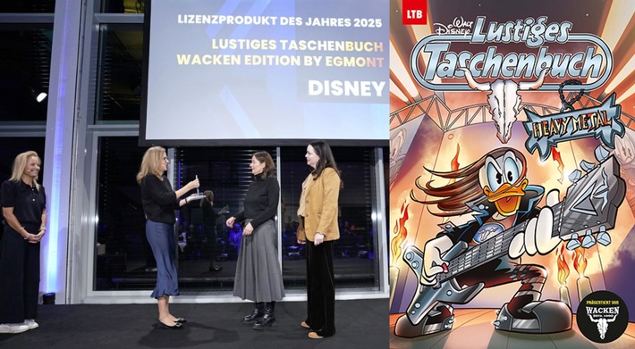 „Walt Disney Lustiges Taschenbuch“ Heavy Metal-Sonderausgabe als „Lizenzprodukt des Jahres“ ausgezeichnet