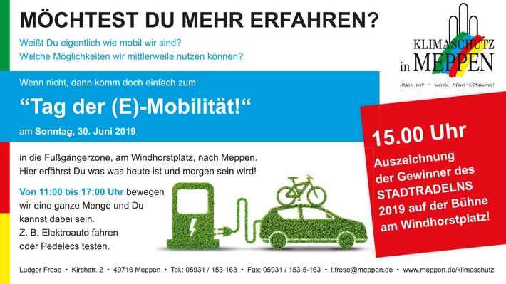 POL-EL: Meppen - Polizei informiert am "Tag der (E)-Mobilität"