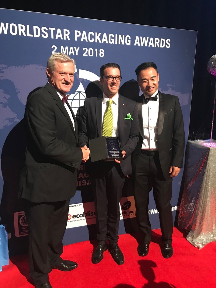 WorldStar Packaging Award für Recyclat-Initiative / Preisverleihung in Australien - Weltweiter Erfolg für gemeinsame Pionierleistung von Werner &amp; Mertz und ALPLA