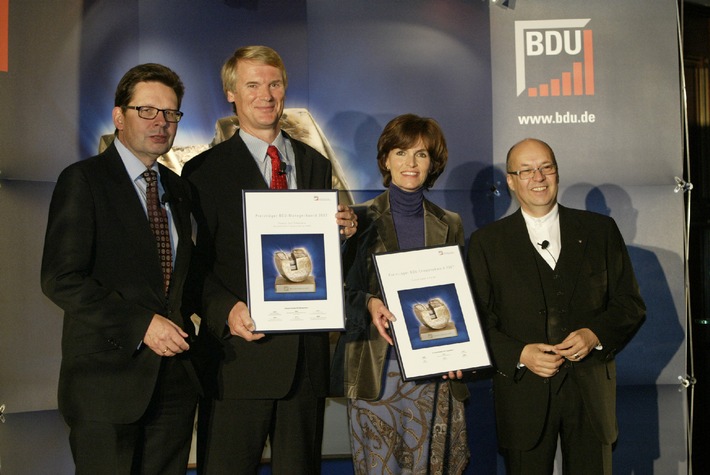 BDU-ManagerAward und BDU-CompanyAward 2007 Trumpf GmbH + Co.KG  und Thomas Carl Schwoerer/
Campus Verlag für Innovationsleistungen ausgezeichnet