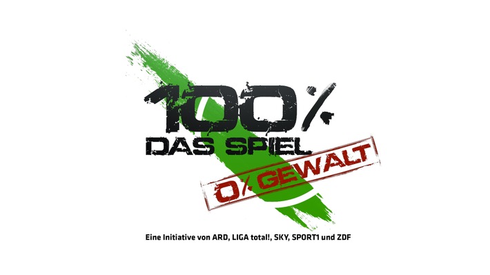 "100 Prozent Das Spiel - 0 Prozent Gewalt": Eine Initiative von ARD, LIGA total!, Sky, SPORT1 und ZDF (BILD)