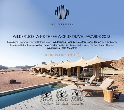 Drei &quot;Oscars&quot; für Wilderness beim World Travel Award 2023