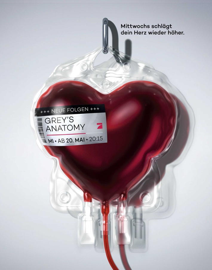ProSieben lässt &quot;Grey&#039;s Anatomy&quot; an sein Herz(stück): Die Sender-Ikone pulsiert im Takt der neuen Staffel