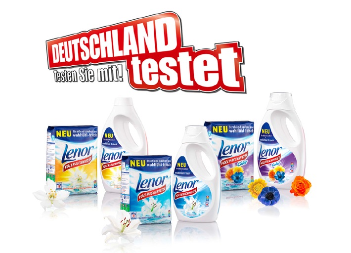 &quot;Deutschland testet - testen Sie mit&quot;: die große Testaktion für Markenprodukte / Im Oktober Lenor testen und bis zu 50% sparen (mit Bild)