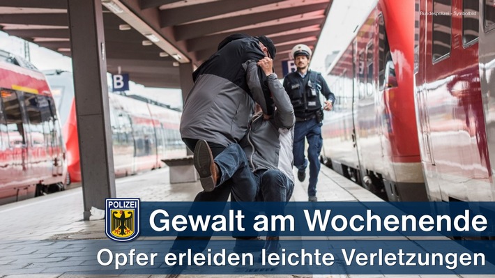 Bundespolizeidirektion München: Mehrere Gewaltdelikte am Wochenende: Glimpflicher Ausgang mit nur leichten Verletzungen