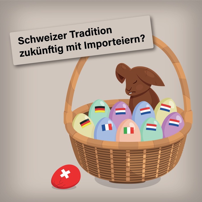 Eiertütschen an Ostern: Schweizer Tradition zukünftig mit Importeiern?