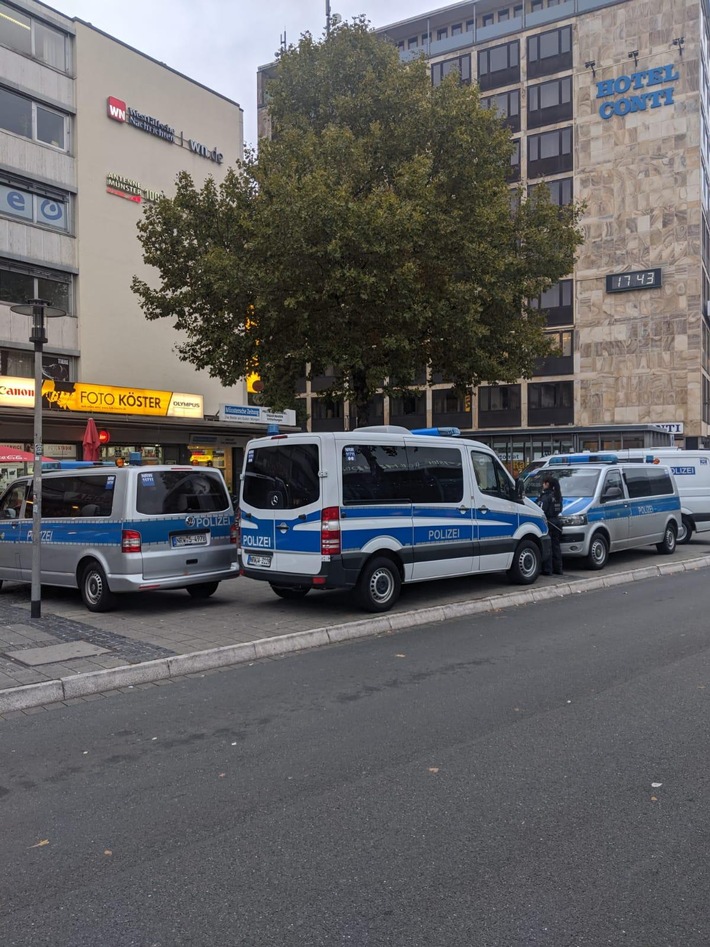 POL-MS: Polizei erhöht Druck auf Dealer und Diebe - Erneute Razzia im Bahnhofsumfeld