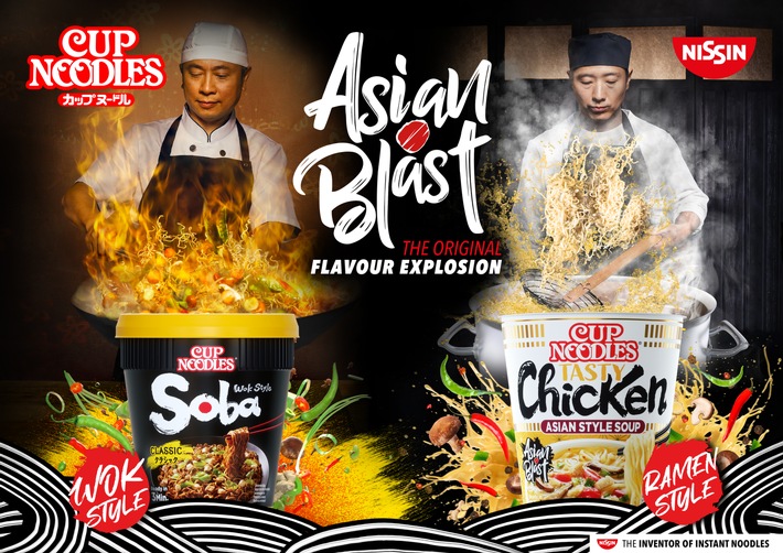 Geschmacksexplosion auf Japanisch / Nissin Foods, Erfinder der Instant-Nudeln, startet dritte Welle der &quot;Asian Blast&quot; Kampagne