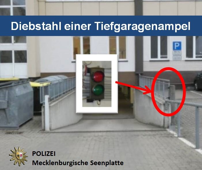 POL-NB: Diebstahl einer Tiefgaragenampel