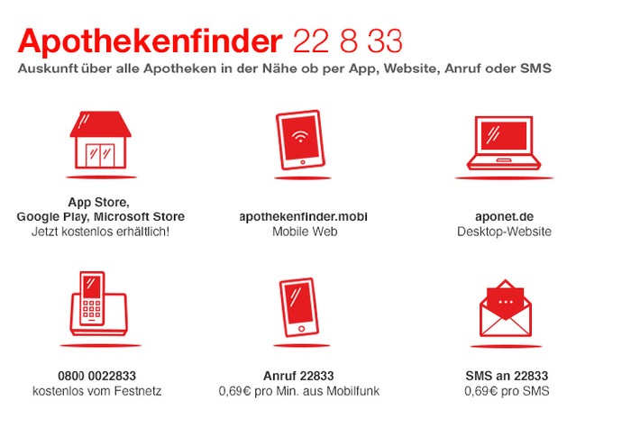 "Apothekenfinder"-App ab sofort kostenlos und in neuem Design