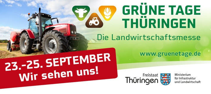 Alles im grünen Bereich - Landwirtschaftsmesse Grüne Tage Thüringen 23.-25.09.22 Messe Erfurt