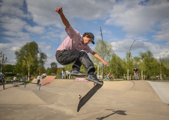 Mit dem Skateboard auf der Landesgartenschau durch die Ferien