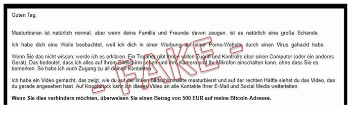 POL-HG: Pressemitteilung der Wiesbadener Kriminalpolizei: Warnung vor Erpressermails - Niemals Geld überweisen!