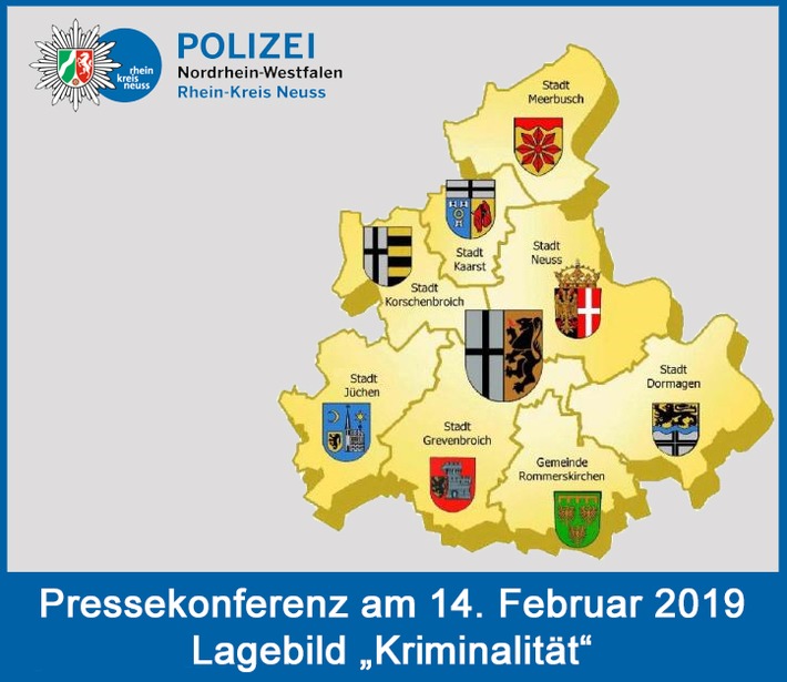 POL-NE: Einladung zur Pressekonferenz - Vorstellung der Polizeilichen Kriminalstatistik 2018 für den Rhein-Kreis Neuss