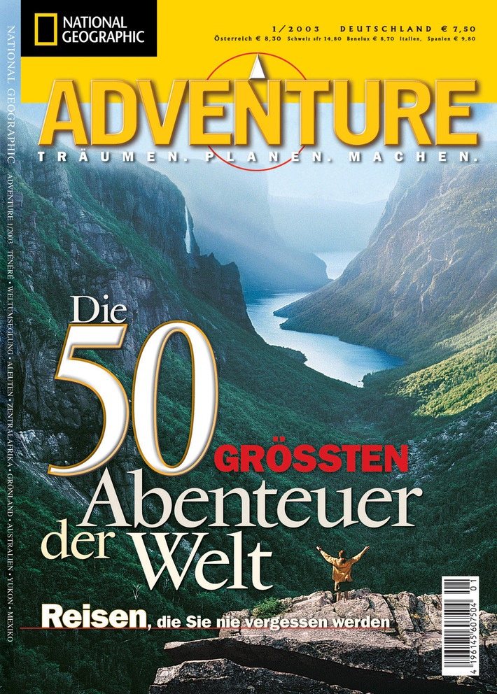 ADVENTURE: NATIONAL GEOGRAPHIC DEUTSCHLAND bringt Sonderedition des Outdoor-Magazins auf den Markt