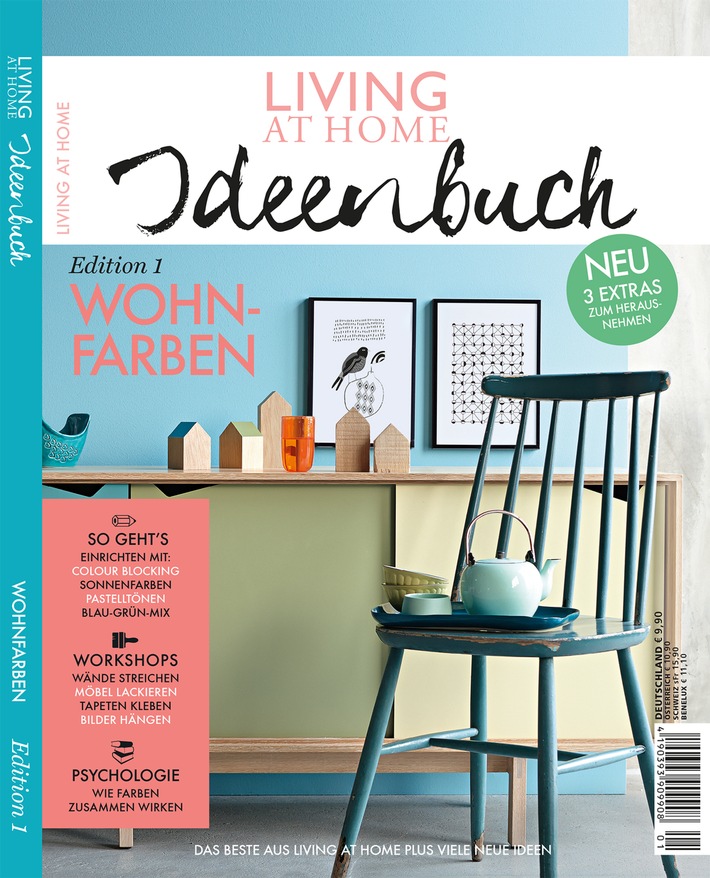 Neu im Handel: Das große LIVING AT HOME Ideenbuch / Edition No. 1 präsentiert die Welt der Wohnfarben