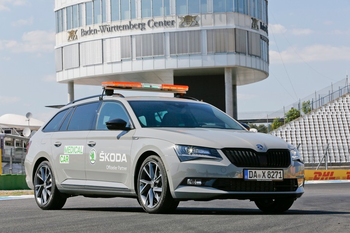 SKODA SUPERB COMBI SPORTLINE ist National Medical Car beim Grand Prix-Wochenende am Hockenheimring (FOTO)