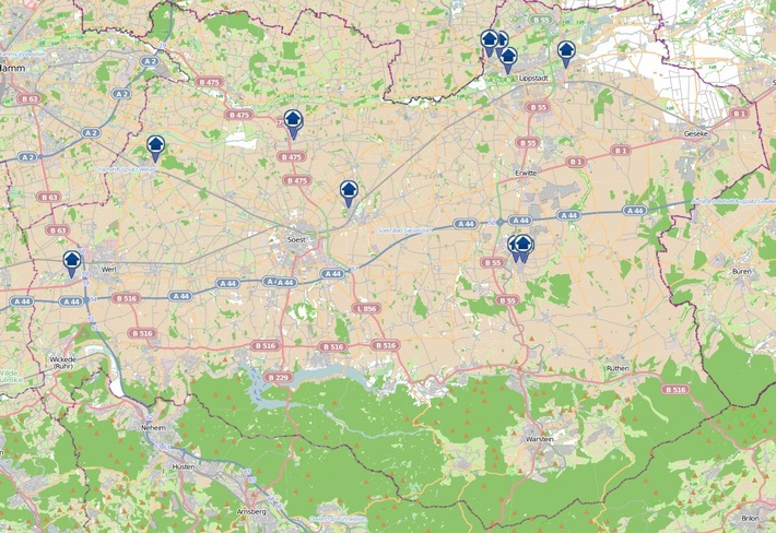 POL-SO: Kreis Soest - Wohnungseinbruchradar