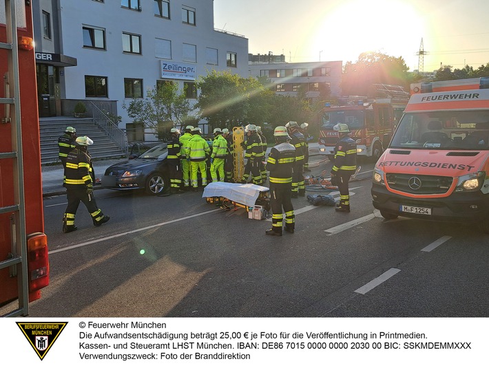 FW-M: Technische Rettung nach Verkehrsunfall (Pasing)