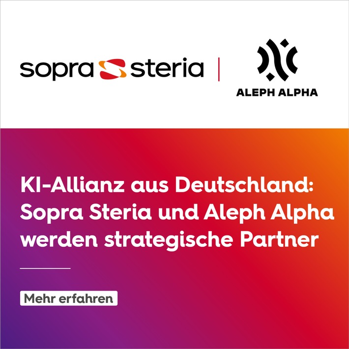 KI-Allianz aus Deutschland: Sopra Steria und Aleph Alpha werden strategische Partner / Jede zweite Behörde möchte KI einsetzen