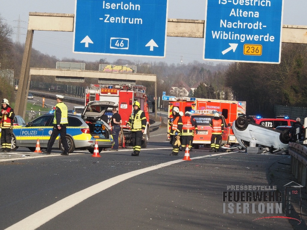 FW-MK: Verkehrsunfall BAB 46