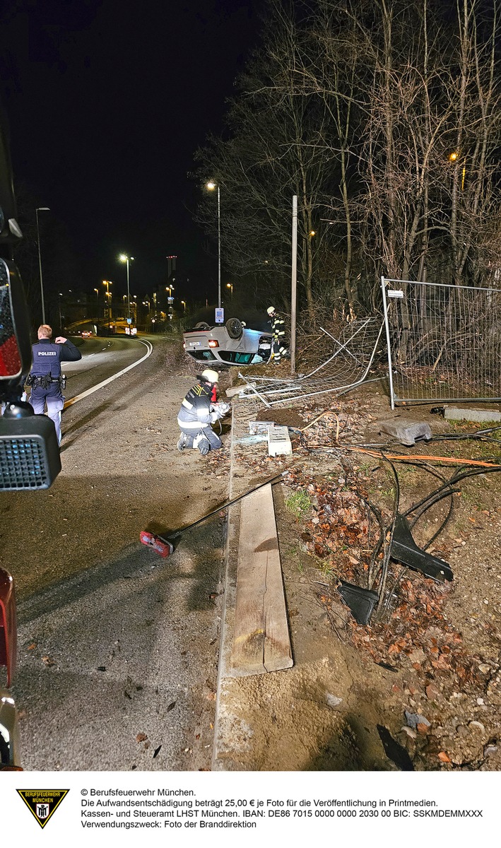 FW-M: Unfall mit Überschlag (Mittersendling)