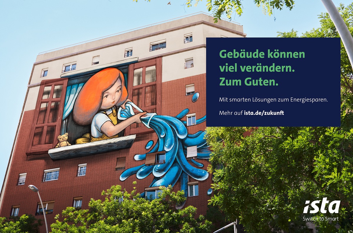 Markenkampagne mit Murals: ista gibt Häusern eine Zukunft