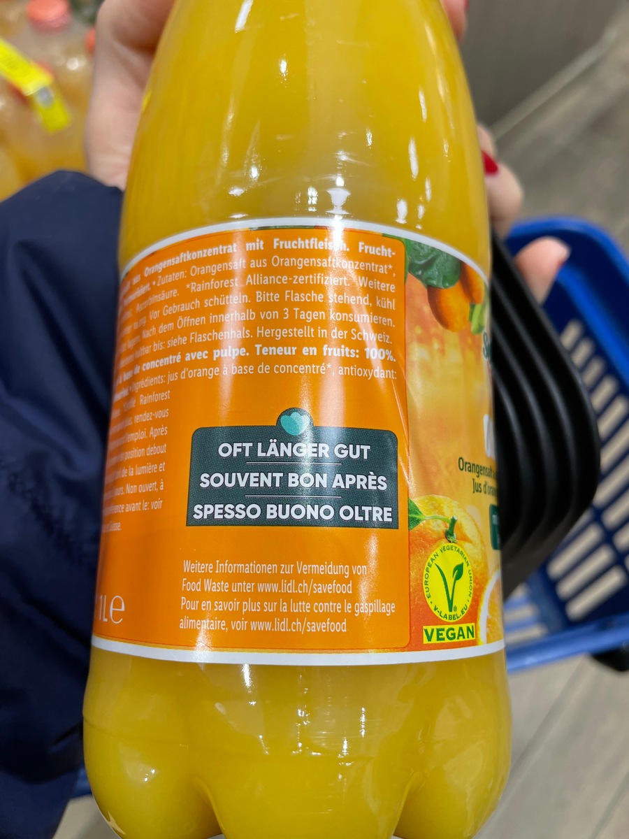 Lidl Schweiz kennzeichnet weitere Produkte mit dem Logo &quot;Oft länger gut&quot;