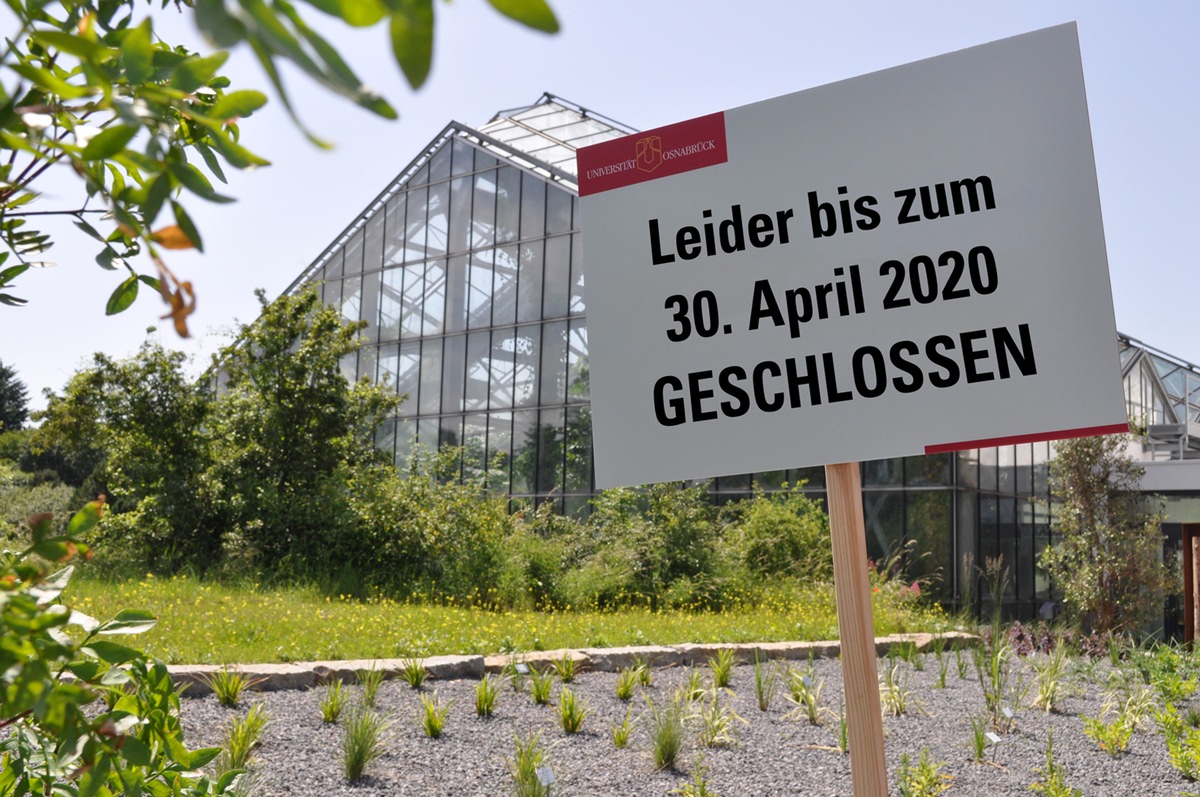 Botanischer Garten der Universität wird geschlossen  - Alle Veranstaltungen bis 30. April abgesagt