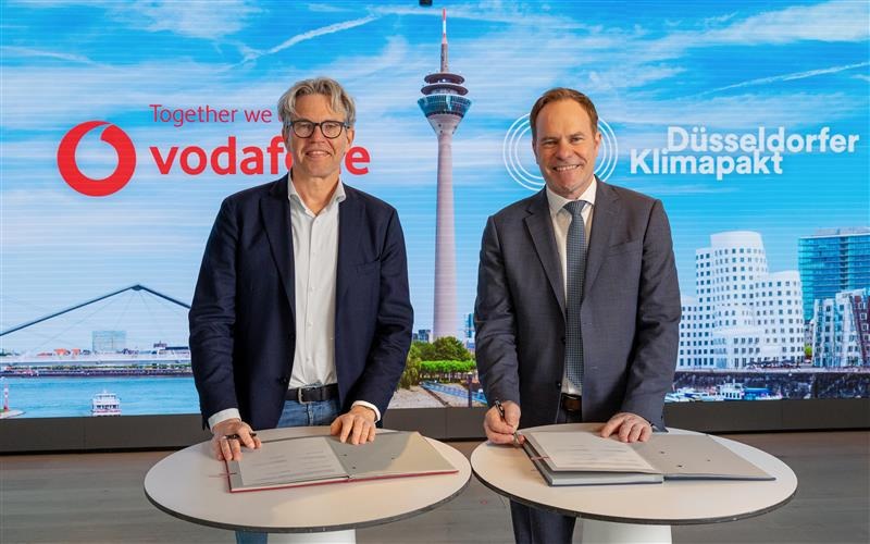 Für eine klimaneutrale Stadt bis 2035: Vodafone unterzeichnet Düsseldorfer Klimapakt