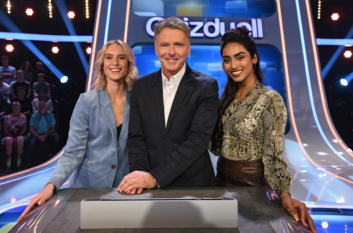 Das Erste / &quot;Germany&#039;s next Topmodel&quot; vs. &quot;Quizduell-Olymp&quot;: Kim Hnizdo und Sayana Ranjan zu Gast bei Jörg Pilawa / am Freitag, 20. März 2020, 18:50 Uhr im Ersten