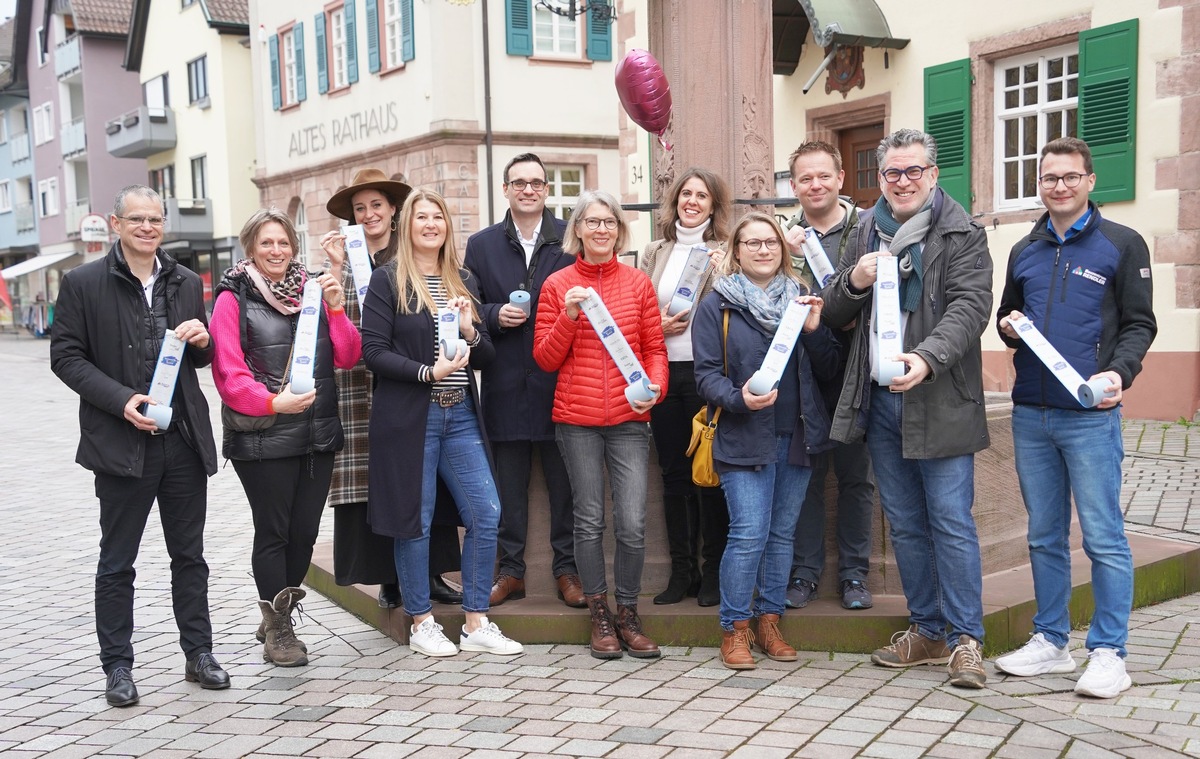 Gemeinsam für ein grünes Renchtal: Blauer Kassenbon wird zur Werbefläche