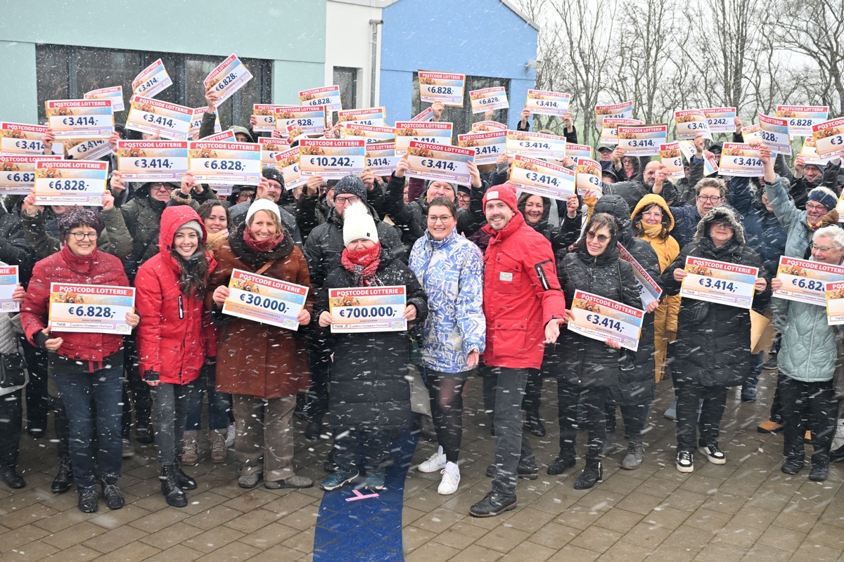 Großes Neujahrsglück im Landkreis Vorpommern-Greifswald: Postcode Lotterie verteilt 1,4 Millionen Euro an Gewinnergruppe