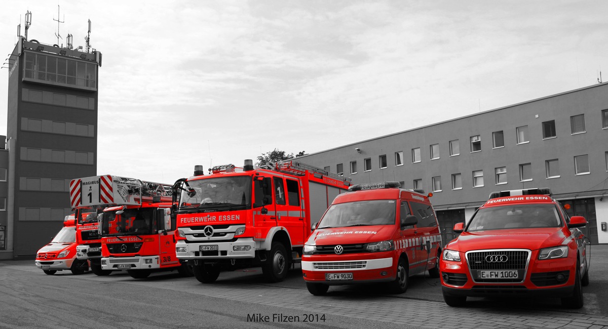 FW-E: Feuer im Untergeschoss eines Bürogebäudes im Essener Nordviertel, keine Verletzten