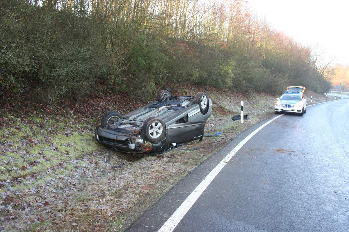 POL-PDKL: A63/Göllheim, Zu schnell in die Ausfahrt gefahren