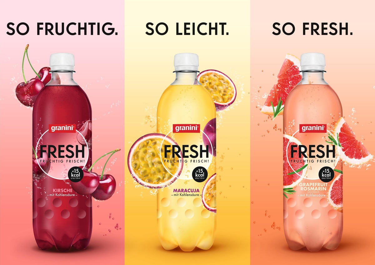 Neu: granini FRESH / Die fruchtig-leichte Erfrischung in trendigen Sorten