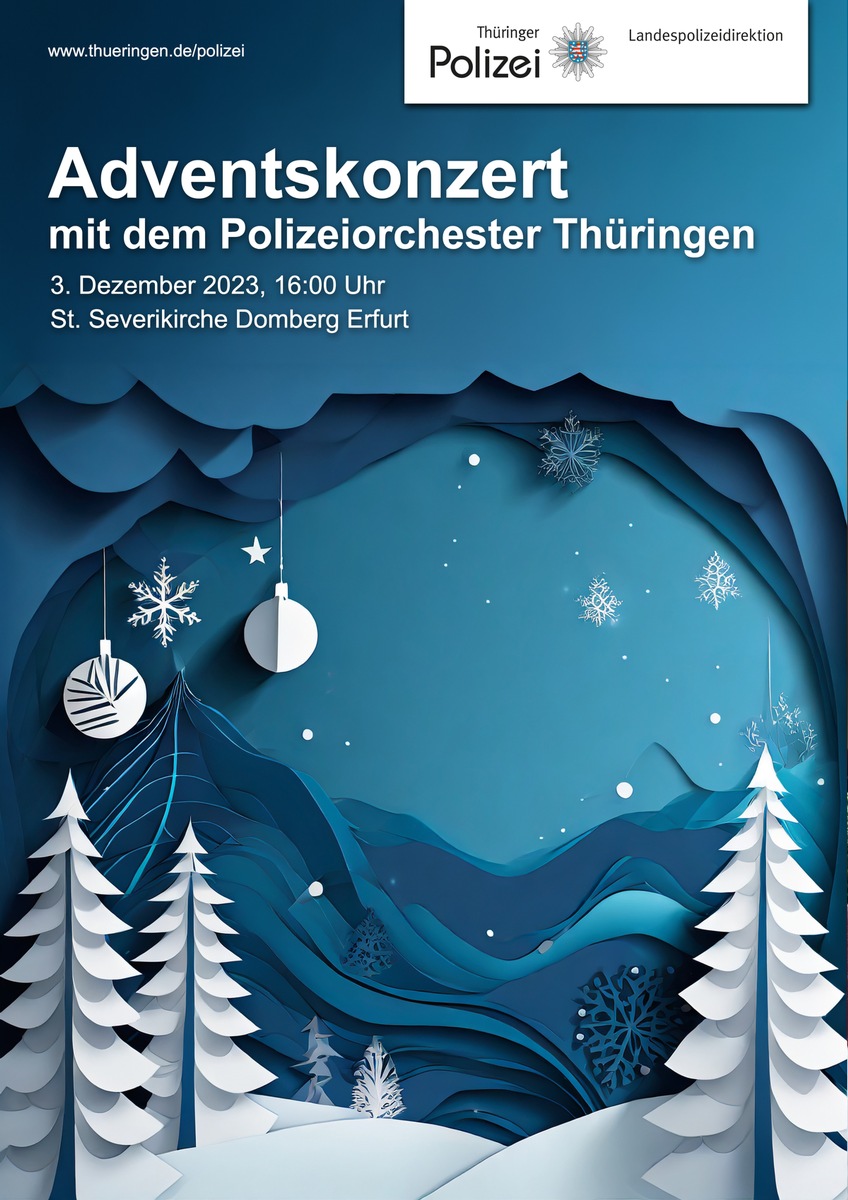 LPD-EF: Adventskonzert des Polizeiorchesters Thüringen