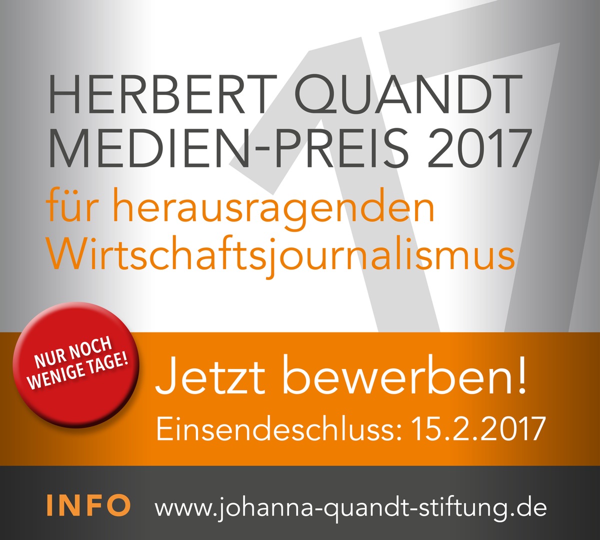 Jetzt bewerben für den Herbert Quandt Medien-Preis