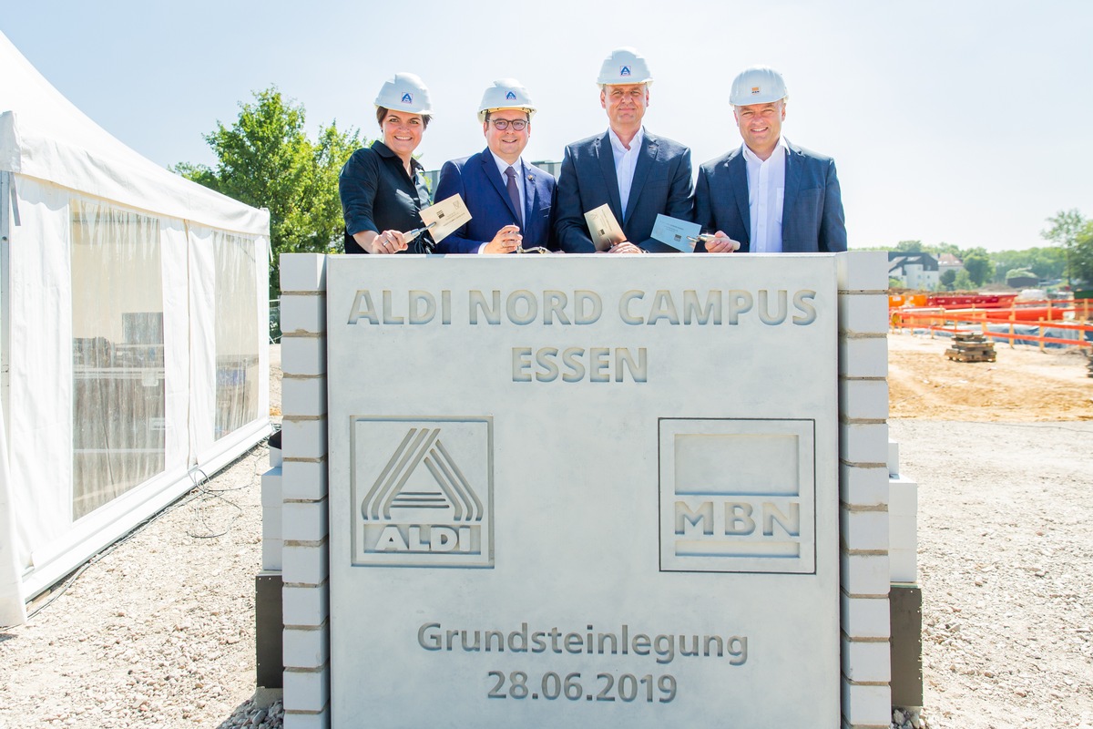 ALDI Nord Campus in Essen-Kray: Feierliche Grundsteinlegung des neuen Verwaltungsstandorts